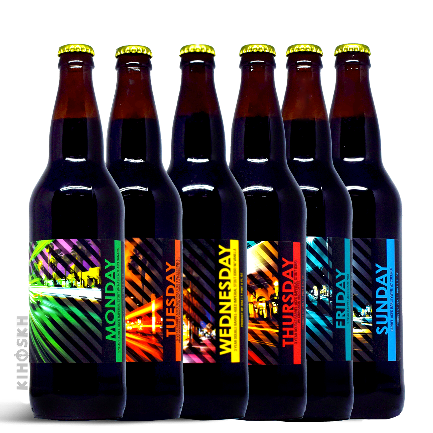 Cycle Brewing Company. Weekday Series: Sunday to Friday 6 Bottle Set - Kihoskh